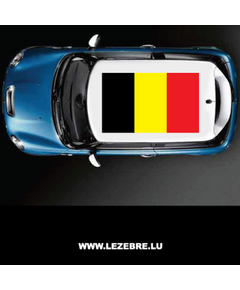 Sticker Autodach Flagge Belge
