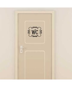 Vintage WC Door decorative Decal