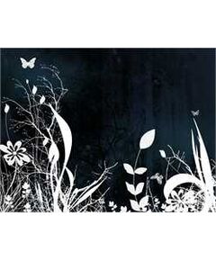 Abstract plants by night deco decal