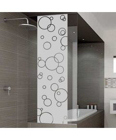 Soap bubbles shower door decal