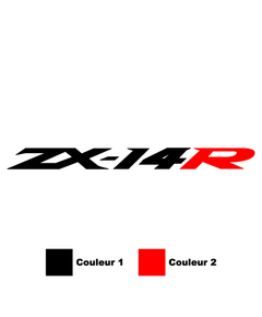 Sticker Kawasaki ZX-14R Logo en 2 Couleurs