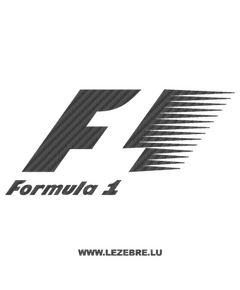 Sticker Carbone Formule 1 F1 Logo