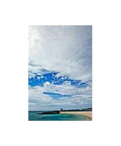 Sticker Mural, photo ciel plage et mer à Okinawa, celine