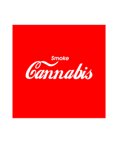 T-Shirt Smoke Cannabis parody Coca-Cola