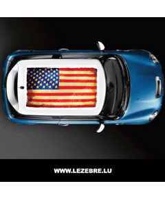 American flag car roof sticker