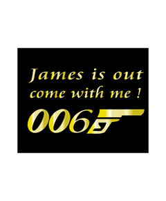 T-Shirt My Name is 006 James Out parody James Bond