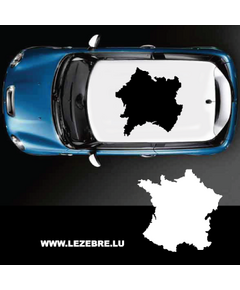 Sticker Autodach Silhouette Frankreich