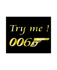 Casquette 006 Try Me parodie 007 Bond