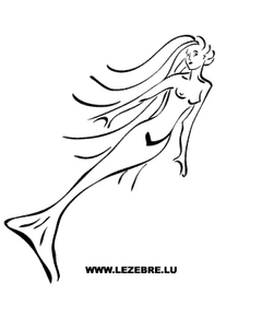 Sticker Meerjungfrau dessin