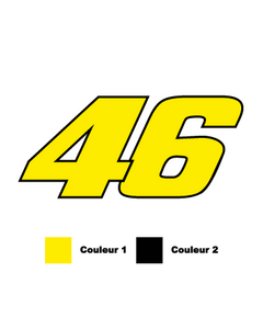 Sticker Valentino Rossi Numéro 46