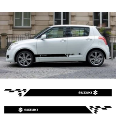 Car side Suzuki logo stripes stickers set