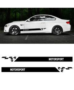 Car side BMW Motorsport stripes stickers set