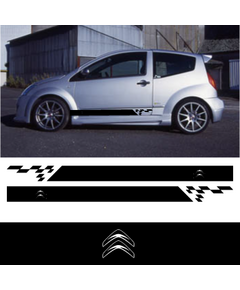 Car side Citroën stripes stickers set