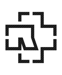 Rammstein R-Cross logo Carbon Decal