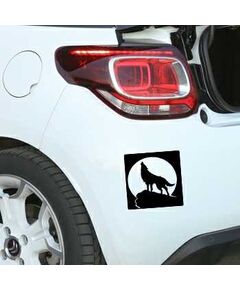 Wolf howling at the moon Citroen DS3 Decal