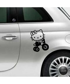 Sticker Fiat 500 Deco Hello Kitty Vélo