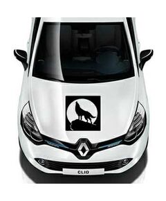 Wolf howling at the moon Renault Decal