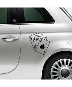 Sticker Fiat 500 AS Jeux Cartes