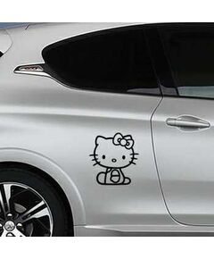 Seated Hello Kitty Peugeot Decal