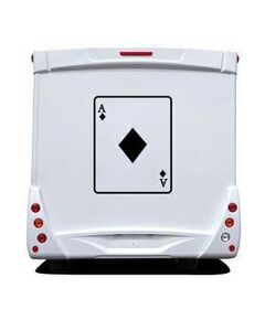 Ace of Diamonds Card Camping Car Decal