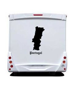 Portugal Silhouette Camping Car Decal