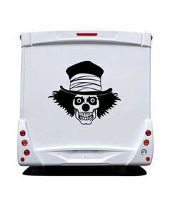 Sticker Camping Car Tête de Mort Clown