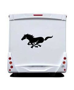 Sticker Camping Car Cheval Galop