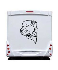 Sticker Wohnwagen/Wohnmobil Pit Bull Hund