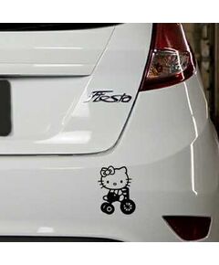 Hello Kitty Bicycle Ford Fiesta Decal