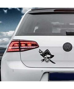 Sticker VW Golf Tête de Mort Pirate 21