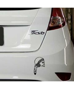 Sticker Ford Fiesta Tête de Mort Indien 18