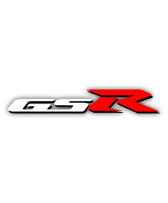 Suzuki GSR logo (black, white and red) Decal