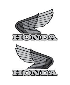 Honda old grey logo tank Decal Set