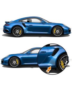 Porsche 911 Turbo (Turbo S & Turbo Cabrio) Seitenschutz Durchsichtige Aufkleber Set