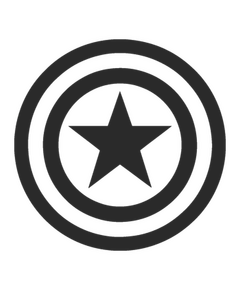 Schablone Captain America Logo