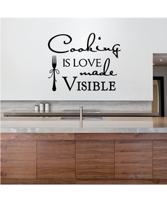 Decal "Cooking is love made visible"