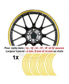 Decal Car Wheel Rim Yellow
