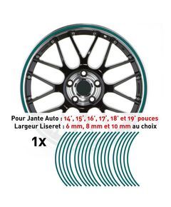 Decal Car Wheel Rim Turquoise