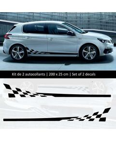 Sticker Set Peugeot 308 style Racing side stripes decals