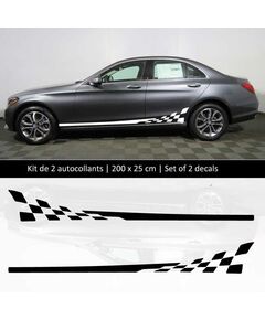 Sticker Set Mercedes Classe C style Racing side stripes decals
