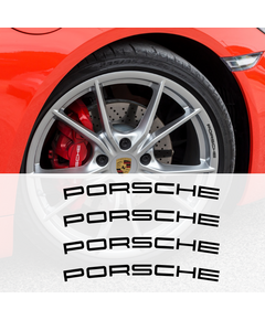 Porsche Felgen Aufkleber Kit