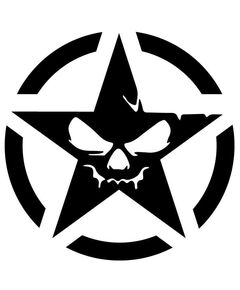 Sticker Stern US ARMY STAR Monster