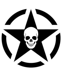 Sticker Étoile US ARMY Star Skull