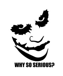 Sticker Batman Joker "Why So Serious?" Decal