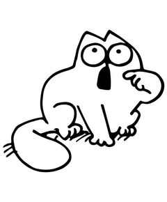 Decal Sticker Simon's Cat Hungry Finger