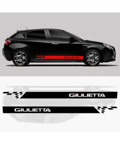 Car side Alfa Romeo Giulietta stripes stickers set 2018