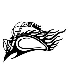 Harley Davidson Motorcycle Flames Decal [CLONE]