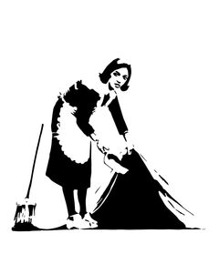 Sticker Banksy - Femme de Ménage
