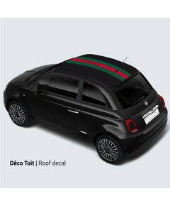Sticker Deco Toit Auto Fiat 500 Gucci Style