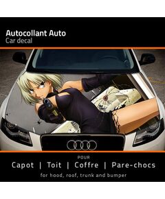 Anime Manga Sexy Woman with Gun car hood sticker